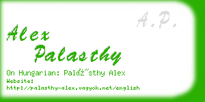 alex palasthy business card